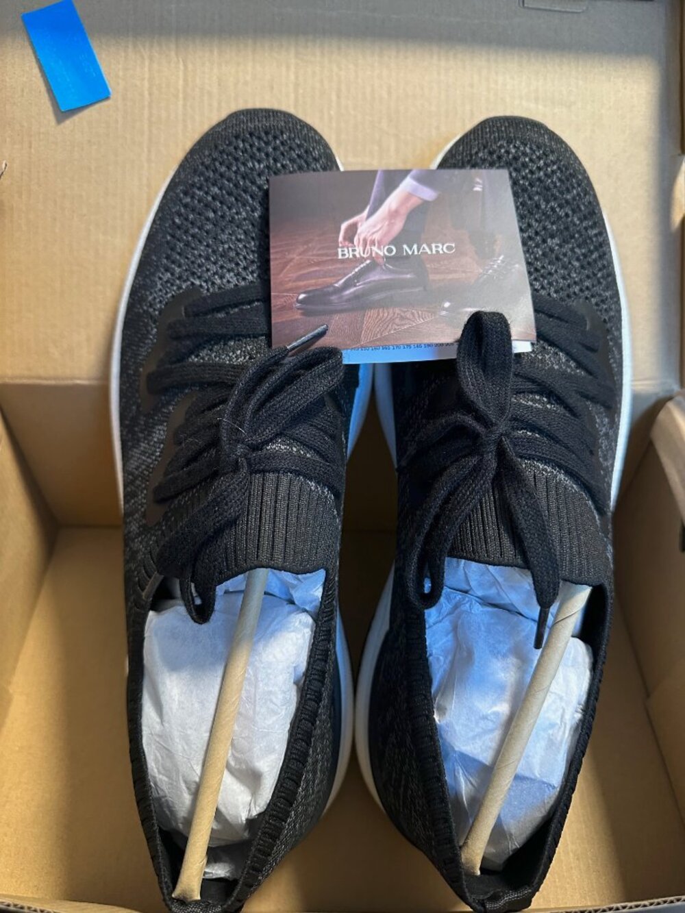 Bruno Marc Mens AGOQNEER Black Slip On Sneakers (BMUMWA2501)